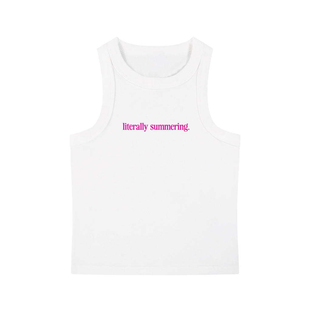 literally summering snow washed tank