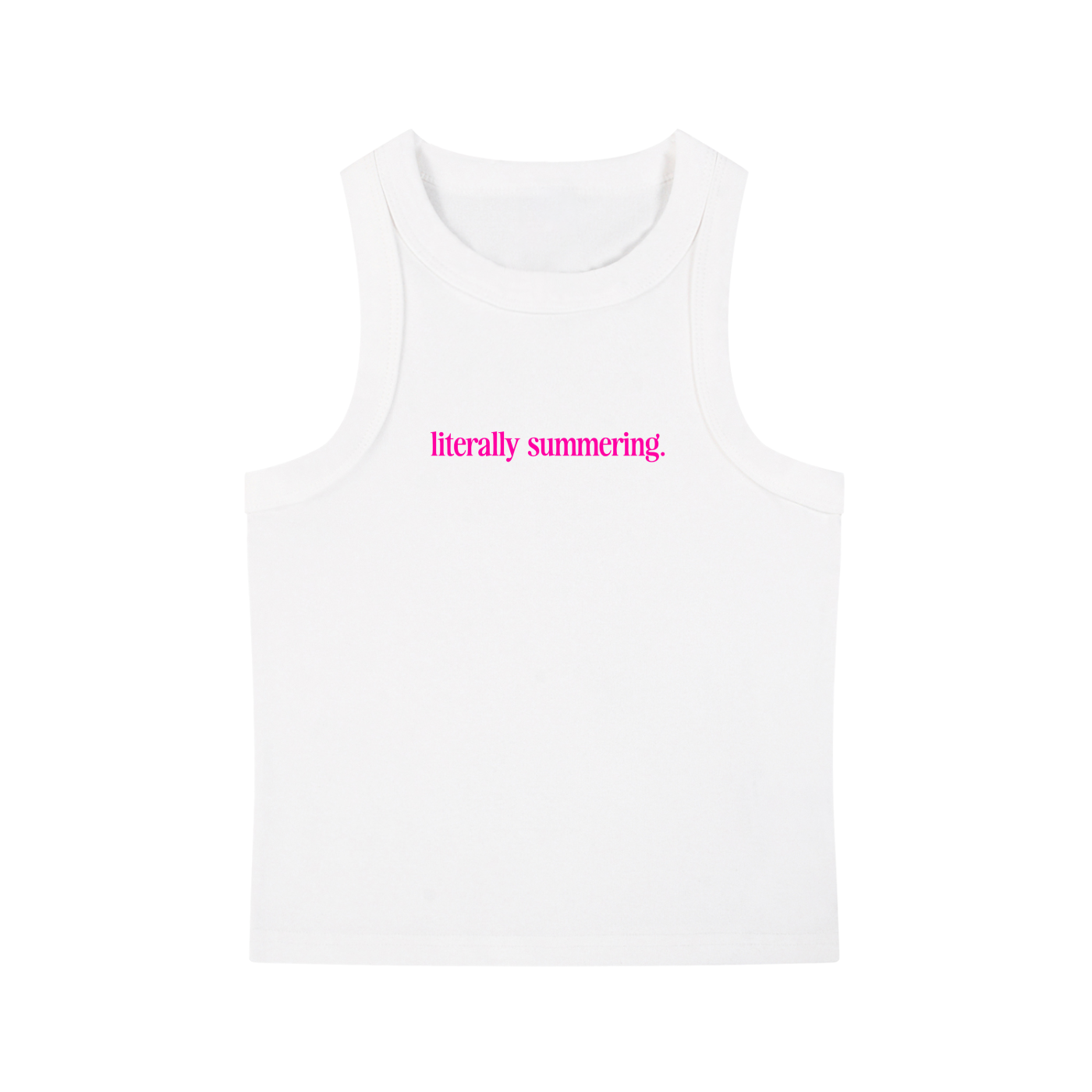 literally summering snow washed tank