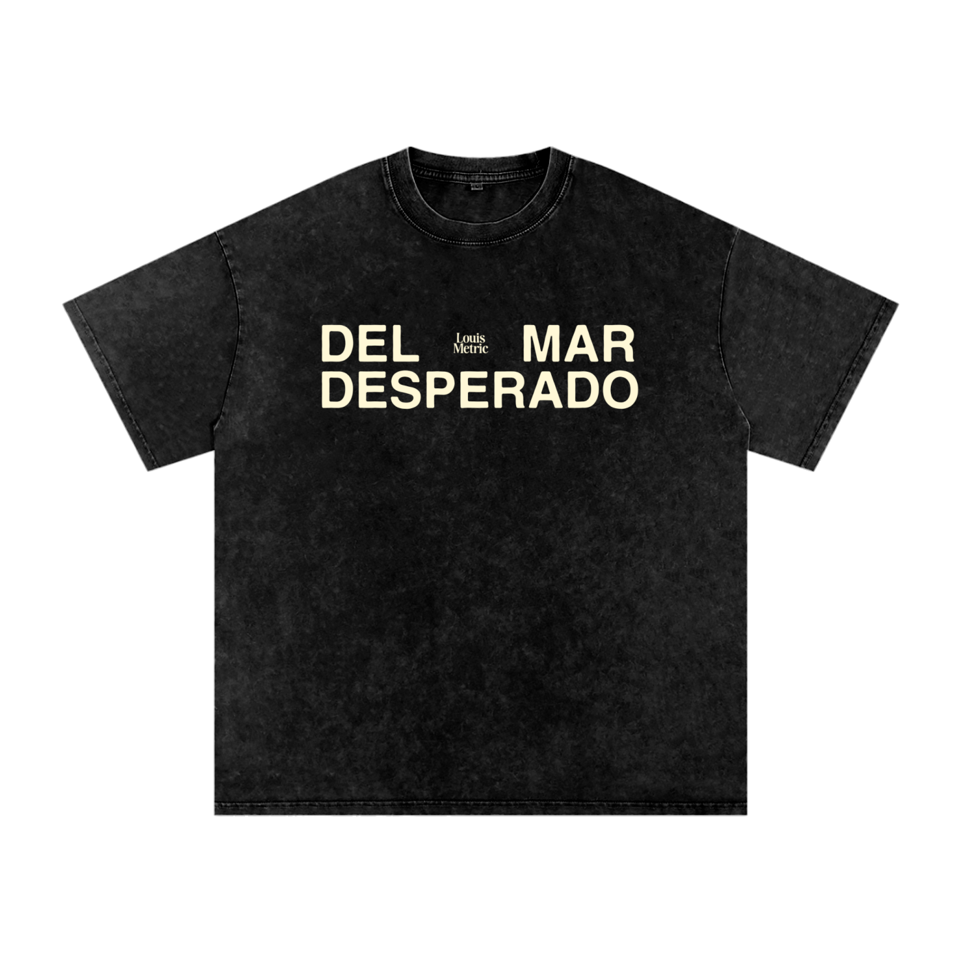 Louis metric,Del Mar desperado,boxy fit,box tee,garment dyed