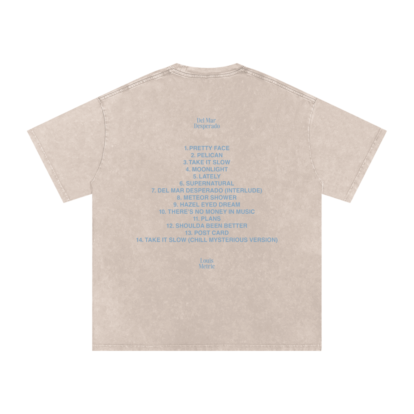 Louis metric,Del Mar desperado,t shirt,oversized tee